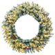36" Frosted Pine Wreath Door Hanging With Pinecones