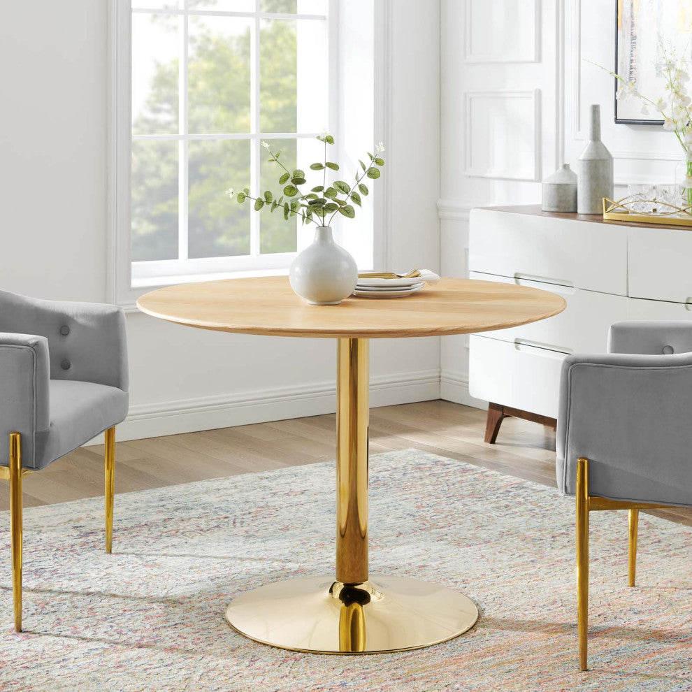 Verne 40" Dining Table Gold Natural -4754