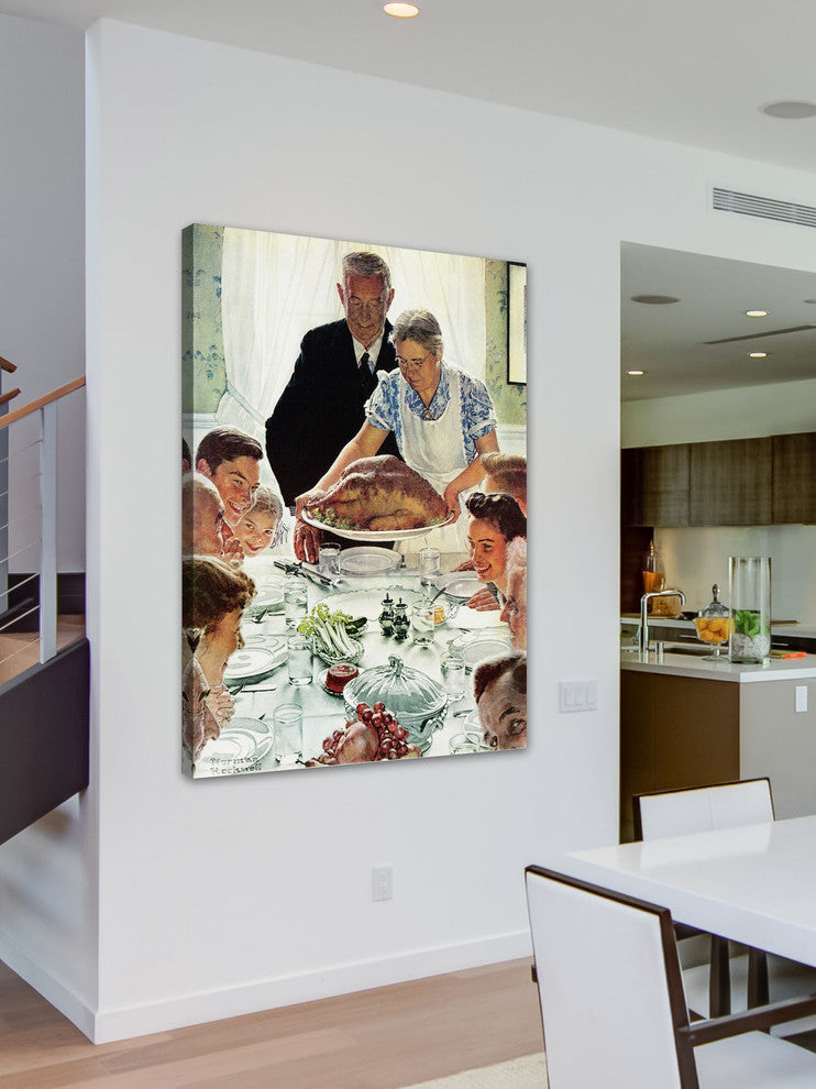 "Freedom From Want" Painting Print on Canvas by Norman Rockwell