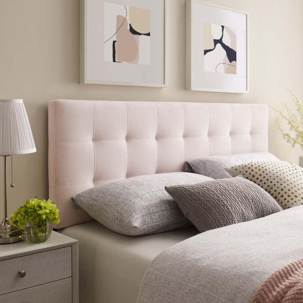 Lily King Biscuit Tufted Performance Velvet Headboard