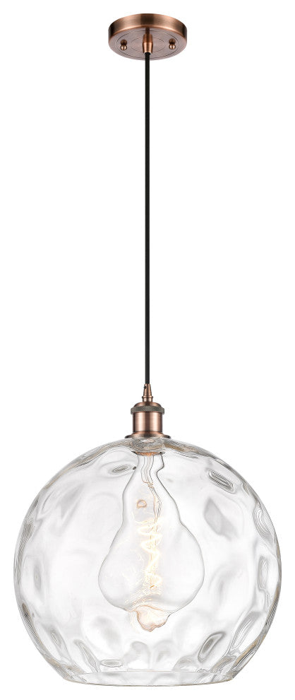 Innovations 516-1P-AC-G1215-14-LED 1 Light Pendant, Antique Copper