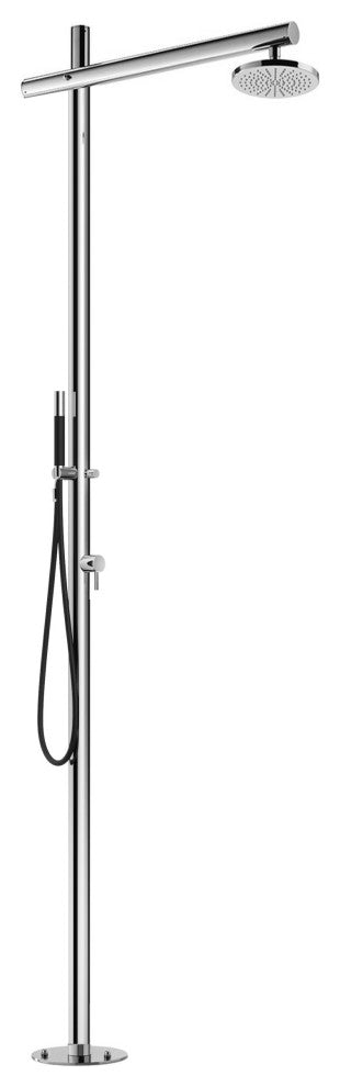 "Onda" Free Standing Shower Column, Hot and Cold, Hand Spray and Hose