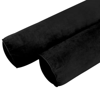 STYLE V1 Twin Velvet Pipe Trim Indoor Daybed Bolster Pillow |COVER ONLY| AD374