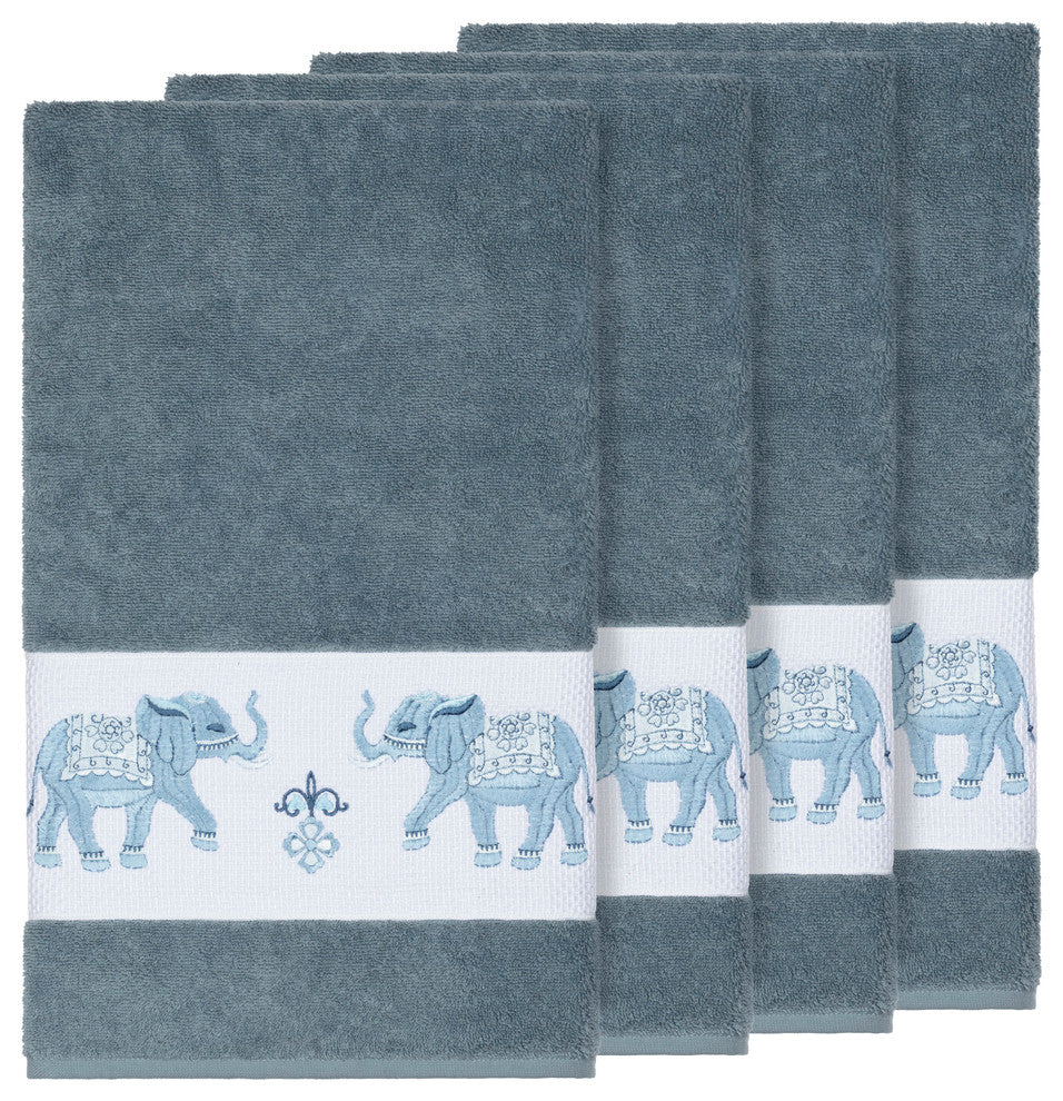 Quinn 4 Piece Embellished Bath Towel Set