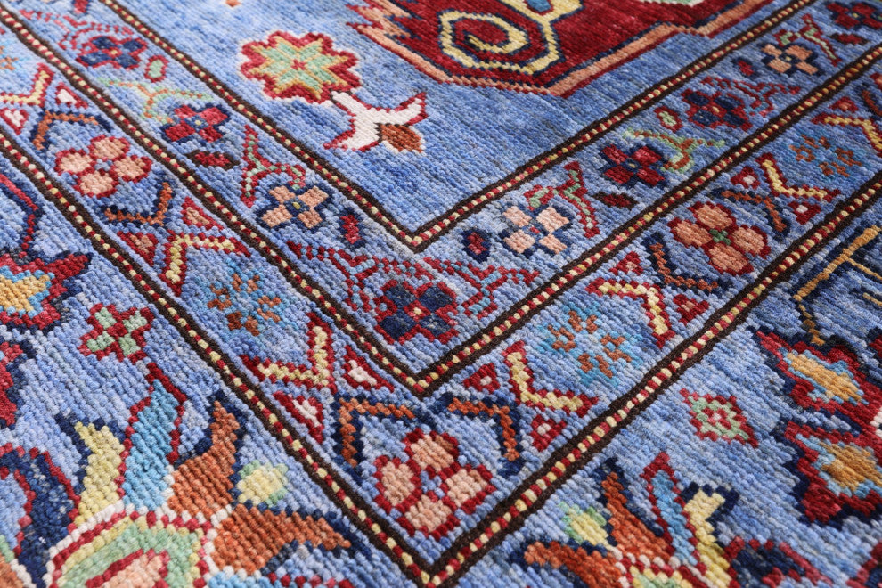Super Kazak Hand-Knotted Wool Rug 6' 0" X 9' 2" Q10617