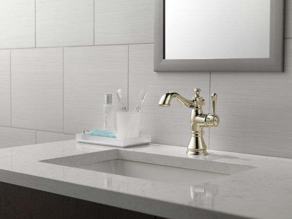 Delta Cassidy Single Handle Bathroom Faucet, Brilliance Polished Nickel