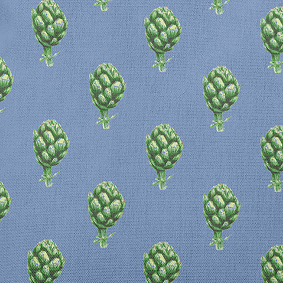 Artichokes Pattern Decorative Indoor/Outdoor Pillow, Cornflower, 18"x18"