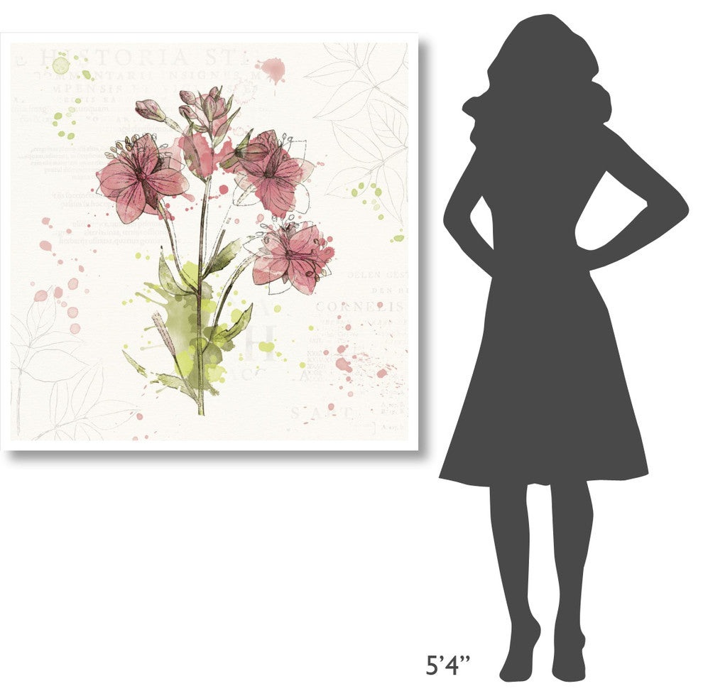 "Floral Splash V" Digital Paper Print by Katie Pertiet, 42"x42"