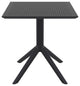 Lucy Outdoor Bistro 3-Piece Set With 27" Table Top Black