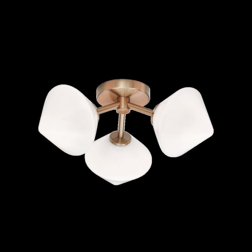 Matteo Lighting X81743AGOP Ceiling Mount, Aged Gold Brass Finish