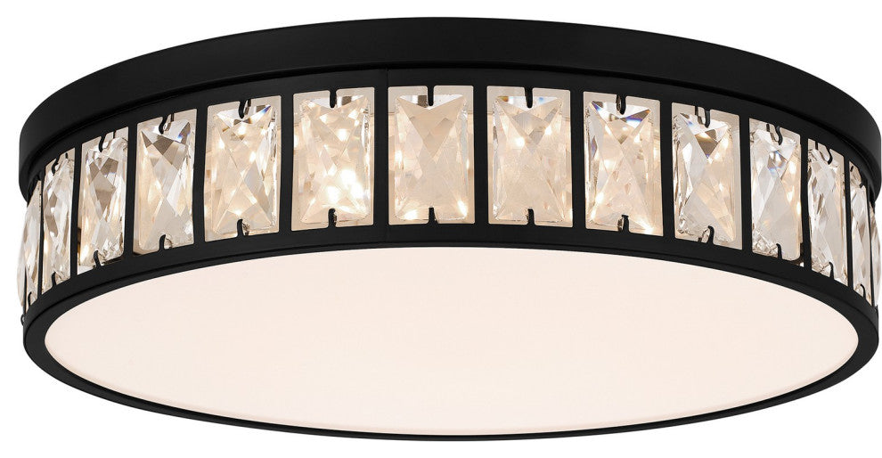 Gibson LED Flush Mount, Matte Black