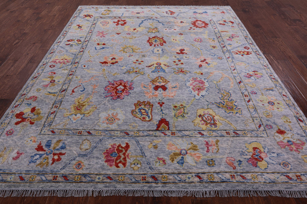 Turkish Oushak Hand-Knotted Wool Rug 8' 4" X 9' 9" - Q14838