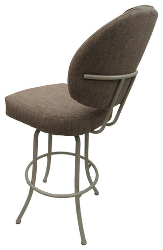 Swivel Bar Stool, Basin Beige, Beige Metal Frame, 30"
