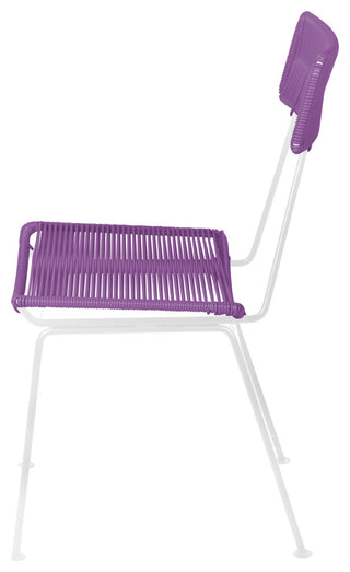 Hapi Indoor/Outdoor Handmade Dining Chair, Orchid on White