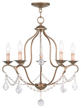 Chesterfield Chandelier, Antique Gold Leaf