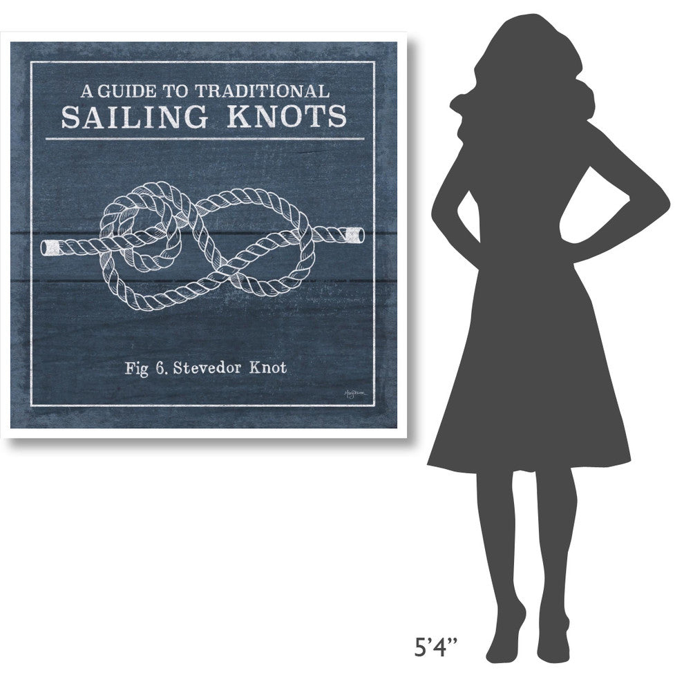 "Vintage Sailing Knots VI" Digital Paper Print by Mary Urban, 42"x42"