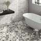 Classico Bardiglio Hex Geo Porcelain Floor and Wall Tile