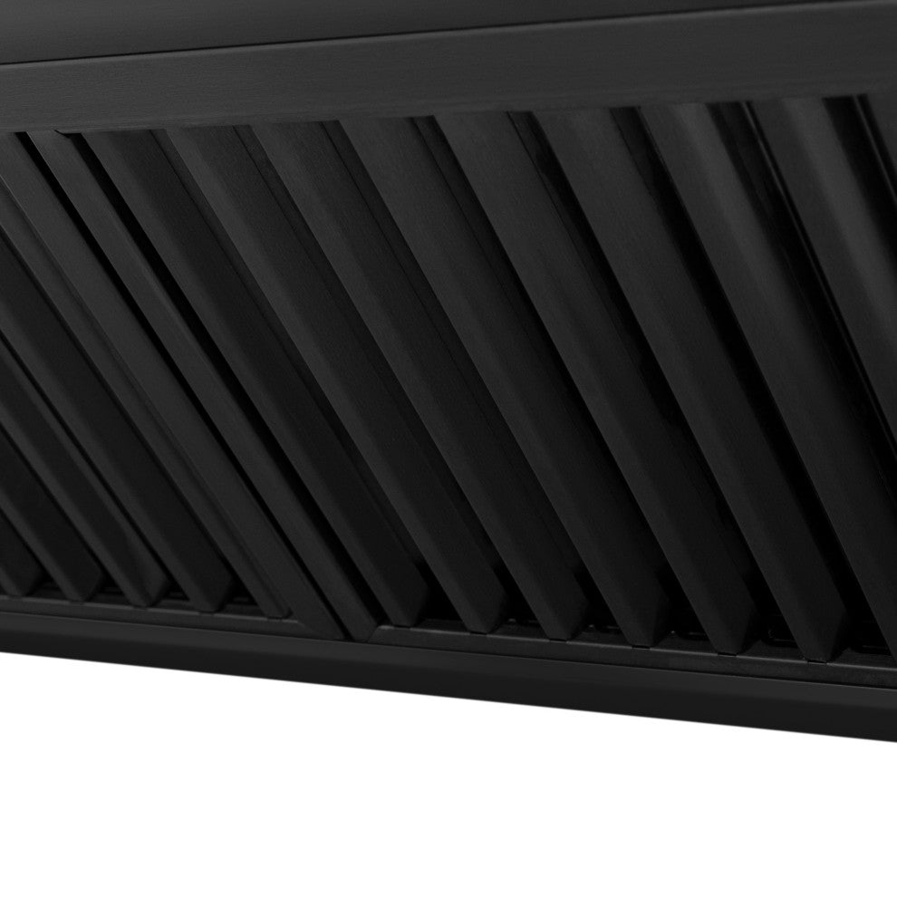 ZLINE 36" Black Stainless Range Hood with Champagne Bronze (BS655-36-CB)