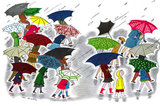"Rainy Day" Painting Print on Canvas by Curtis