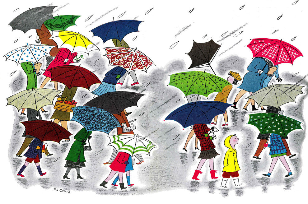 "Rainy Day" Painting Print on Canvas by Curtis