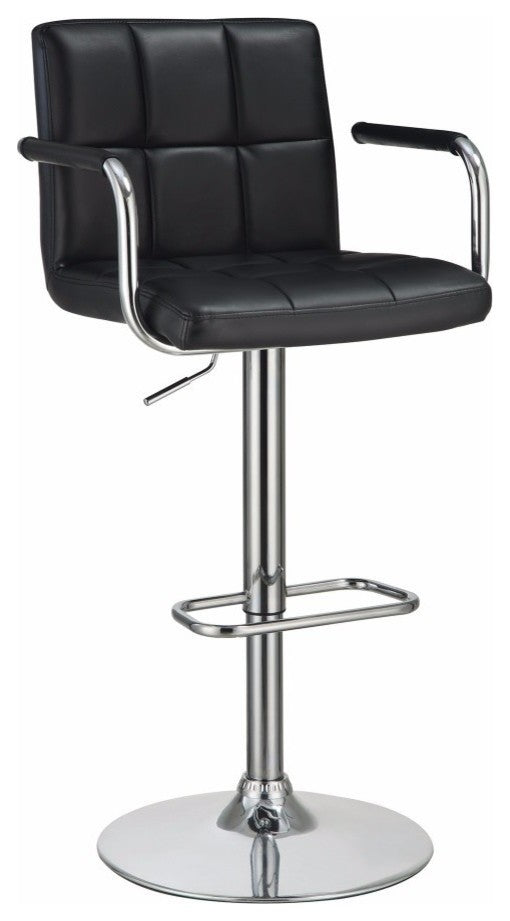 Benzara BM69390 Swiveling Bar Stool, Black