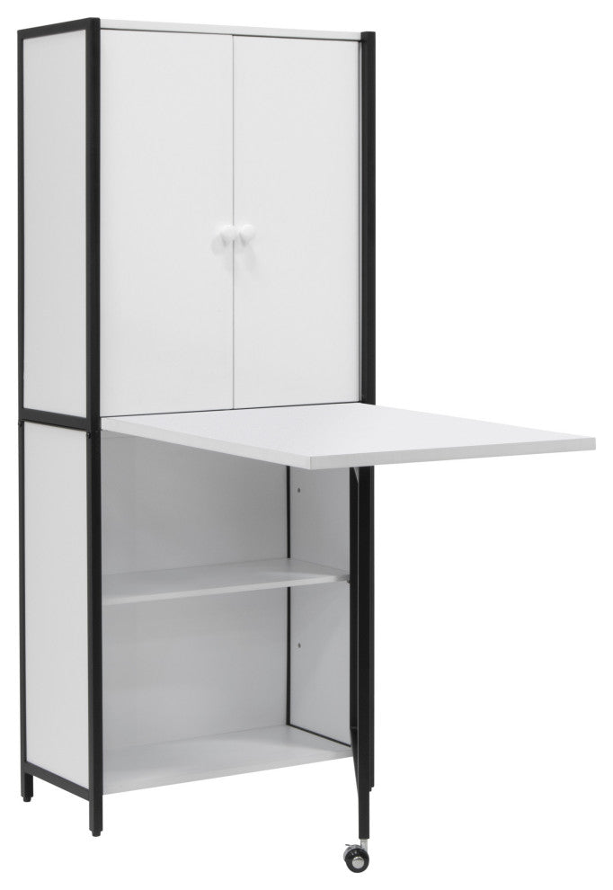 Sew Ready Craft, Office, Multi-use Armoire in Charcoal, White