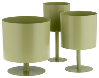 Ec Metal, 6", Flat Round Base Planter, Tendril