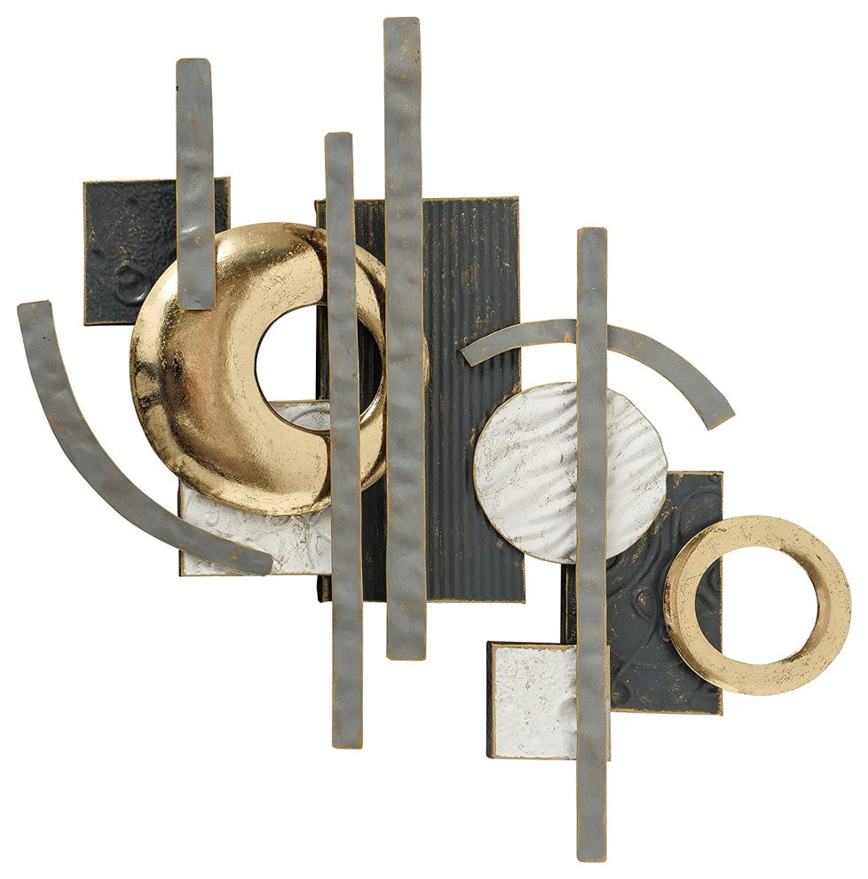 Abstract Geometric Wall Sculpture, 24 Inches