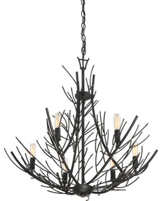 Quoizel THL5006MK Six Light Chandelier Thornhill Marcado Black