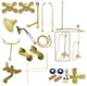 Kingston Brass Clawfoot Tub Faucet Package, Polished Brass