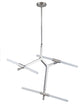 Glass Twist on Rods Light Fixture, Satin Nickel