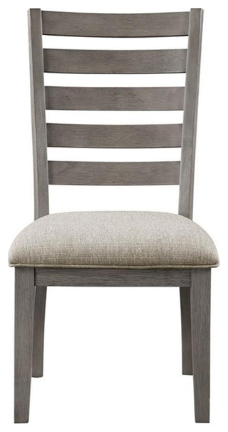 Lexicon Tigard Asian Hardwood Dining Room Side Chair in Gray (Set of 2)