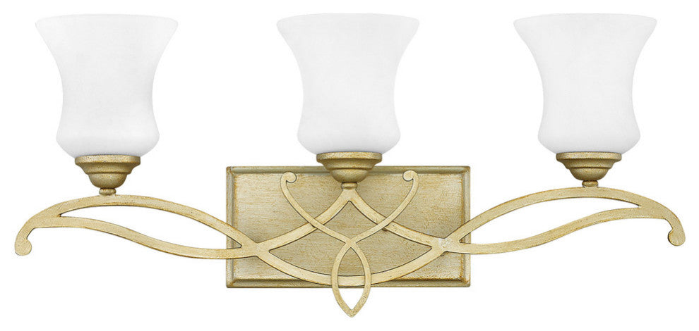 Hinkley Brooke Bath 3-Light Vanity, Silver Leaf