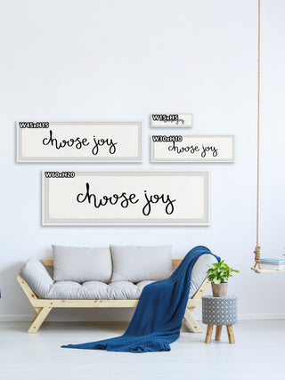 "Choose Joy" Framed Painting Print, 30x10