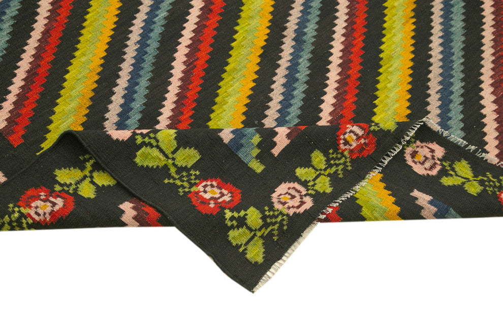 Rug N Carpet - Handmade Bessarabian 5' 8'' x 10' 2'' Antique Rose Kilim Rug