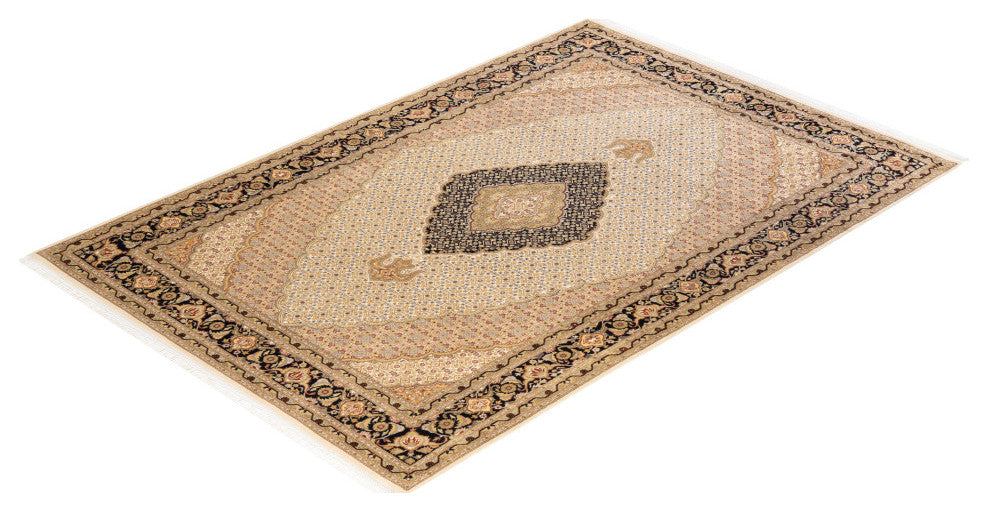 Mogul, One-of-a-Kind Hand-Knotted Area Rug Ivory, 6'8"x9'10"