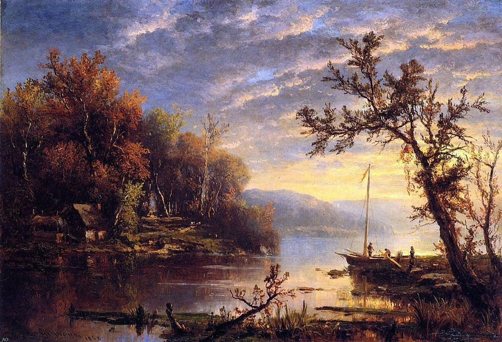 Marie-Francois-Regis Gignoux Autumn on the Hudson Wall Decal
