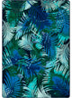 Fronds, Blue, 4'x5'