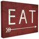 Eat With Arrow Red Stretched Canvas Wall Art, 24x30