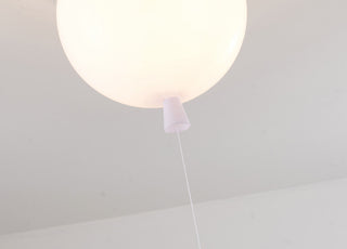 1-Light White Acrylic Balloon Flush Mount Fixture