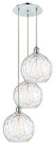Athens Multi-Pendant, Polished Chrome, Clear Water Glass