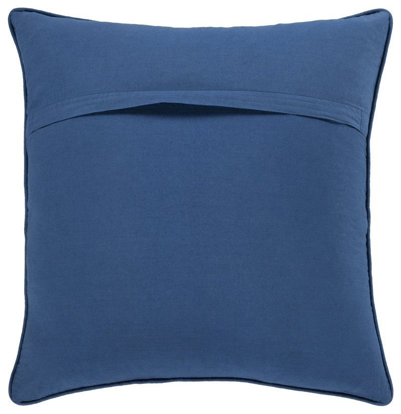 Khavi KHV-001 18"Hx18"W Square Pillow Kit Blue, Denim, Pink, Yellow, Sage, Beige
