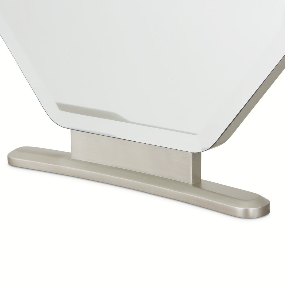 Lanterna Vanity With Mirror, Silver Mist