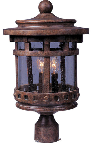 Maxim Santa Barbara VX 3-Light Outdoor Pole Lantern Sienna - 40036CDSE