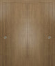 Sliding Closet Bypass Doors 56 x 80 & Hardware | Planum 0010 Smoky Walnut