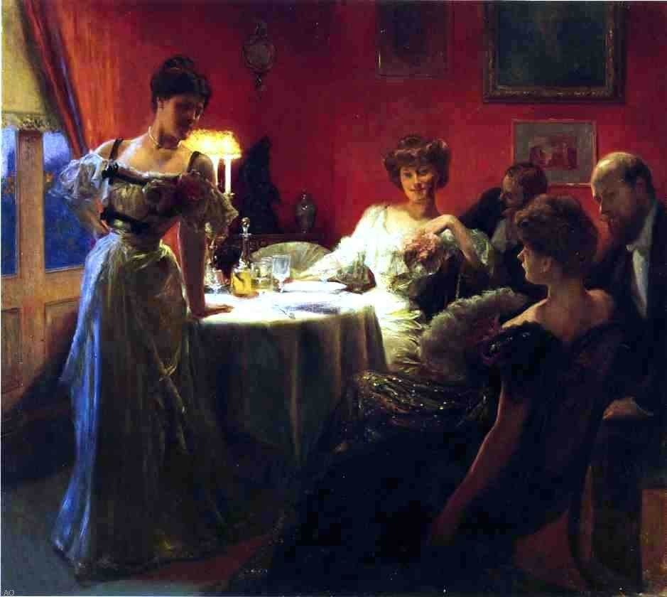 Julius LeBlanc Stewart A Supper Party, 20"x25" Wall Decal
