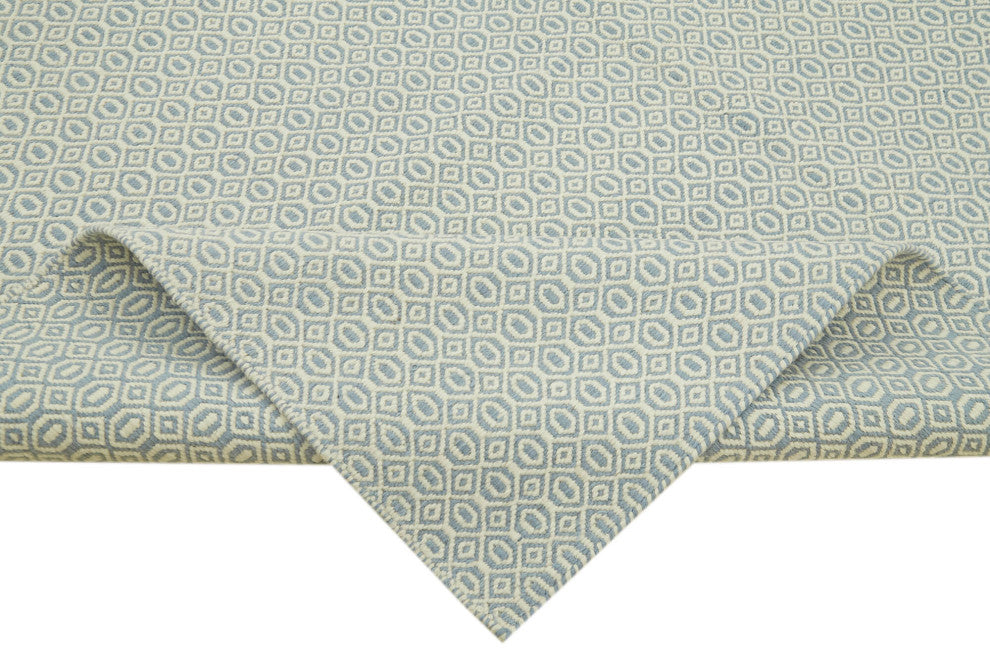 Rug N Carpet - Handmade Modern Design 8' 0'' x 10' 0'' Wool Flatweave Kilim Rug