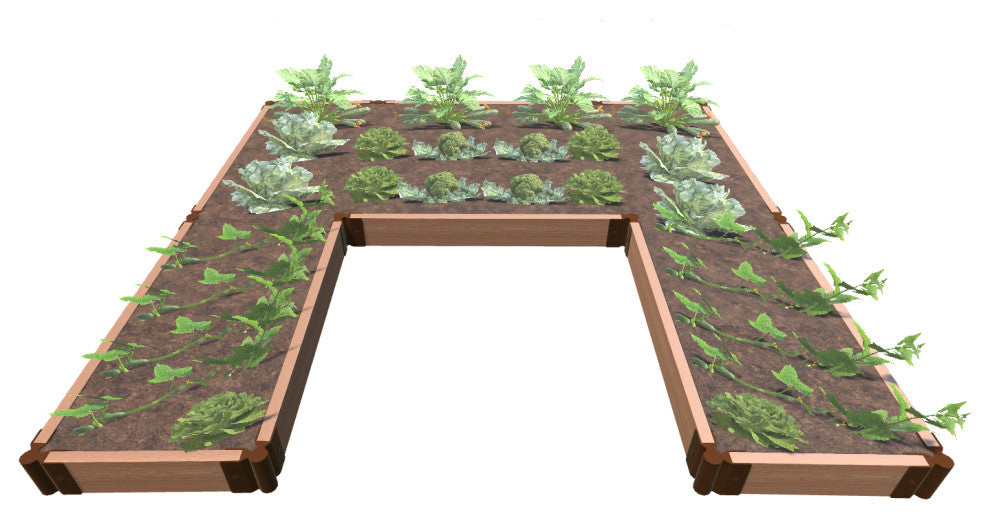 Classic Sienna Walk-In U-Shape Ft. Bragg 8'x8'x5.5" Raised Garden Bed