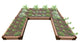 Classic Sienna Walk-In U-Shape Ft. Bragg 8'x8'x5.5" Raised Garden Bed