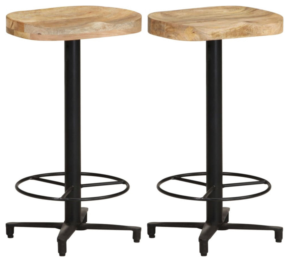 Vidaxl Bar Stools 2-Piece 26" Solid Mango Wood
